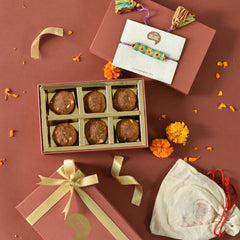 rakhi gift box besan ladoo 